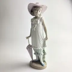 NAO 陶器人形 傘を持つ少女 フィギュリンのサムネイル