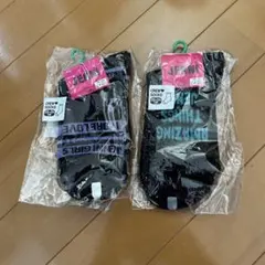 JENNYブラック クルーソックス 2足セット