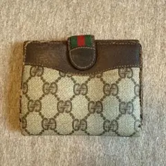 GUCCI 二つ折り財布 GGパターン ベージュ/ブラウン