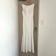 前撮り　スリーブレス ウェディングドレス