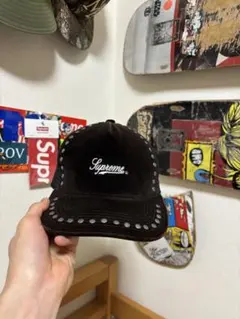 supreme Studded Velvet Mesh Back 5 Panel