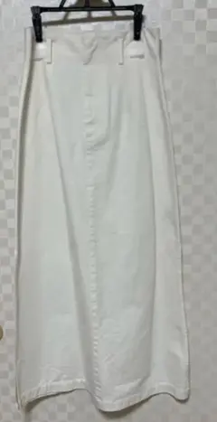 スナイデル タイトロングスカート　ホワイト　無地　スリット