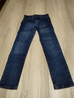 ダークブルー ストレートレッグ 長ズボン