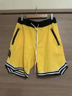 メンズ ハーフパンツ イエロー バスケットボールスタイル