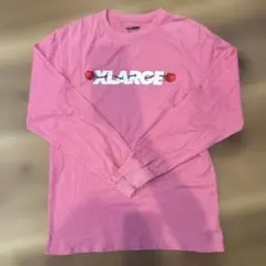 XLARGE 長袖カットソー ピンク 薔薇刺繍のサムネイル