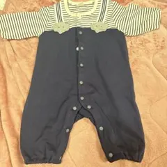 Cottoli ストライプ柄ロンパース　50-60