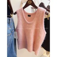 新品　The Barnnet ピンク　ニット　ベスト　the barnnet