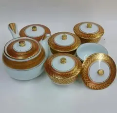 258　九谷焼茶器セット　急須　湯呑み茶碗