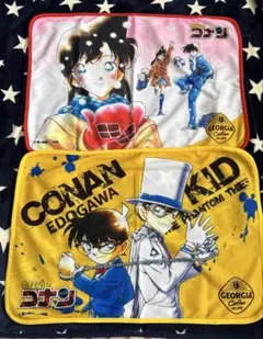コナン×ジョージア　コラボ　ブランケット　2点