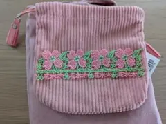 近沢レース　　ポケッタブルエコバッグ サブバッグ　花水木　ピンクのサムネイル