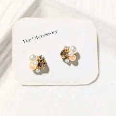 S-41　ハンドメイド☆ビジューピアス／イヤリング