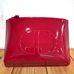 新品　Dior レッド エナメル ポーチ