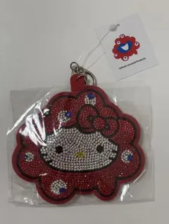 ハローキティ　ミャクミャク　キラキラレザーマスコットチャーム　大阪関西万博