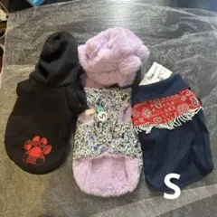 犬服 28. 帽子付きペスト パーカー3点セット Sサイズ