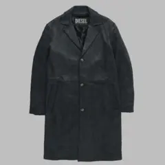 DIESEL ラムレザー チェスターコート ブラック Lのサムネイル