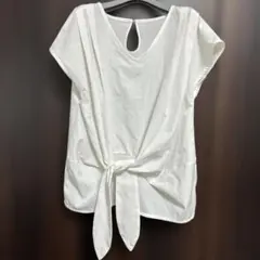 CECILMcBEE 半袖Ｖネックカットソー　白