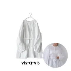 vis-a-vis/ビサビ 前後2WAY ウエストギャザーチュニックブラウス