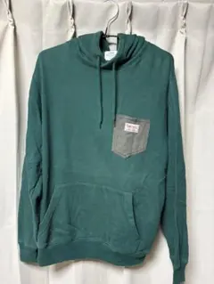 【中古】coen×SMITH'S ポケットスウェットパーカーL緑