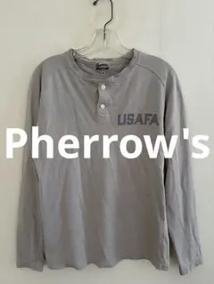 Pherrow's　ヘンリーネック ロンT　長袖Tシャツ　USAFAのサムネイル