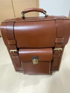 FIVE WOODSレザーダレスバッグ 林五 メンズ 茶 本革 本皮 鍵付き