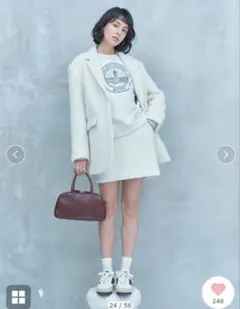 mi様専用。シャギージャケットコート、新品・未使用、完売品