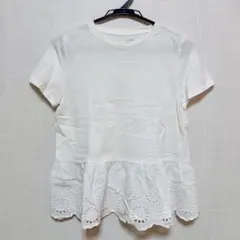 最終値下】sacai サカイ プリーツ レース Tシャツ 白 18-03893 - メルカリ