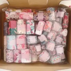 花柄リボン詰め合わせ　グログラン、布リボン　まとめ売り