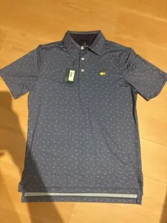 マスターズ ロゴ付き ネイビー ポロシャツ