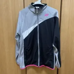ヨネックス　ウィンドブレーカーグレー/ブラック/ピンク ジップアップジャケット