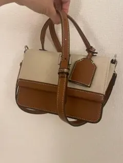 【ZARA】ブラウンショルダーバッグ