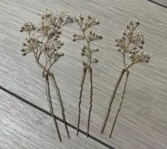 かすみ草風花束型ヘッドドレス 3本セット