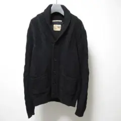 NO EXCESS ショールカラー 肉厚 ニットカーディガン XS 黒