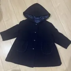 familiar ファミリアウールAラインコート ネイビー 100cm