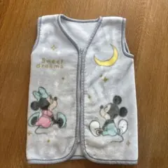 ミッキー ミニー ベビーベスト グレー
