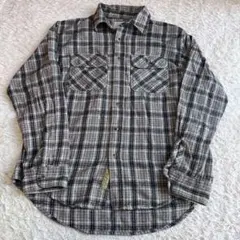 EDWIN エドウィン　90年代 チェック柄　ネルシャツ グレー　L