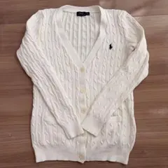 Polo Ralph Lauren ケーブルニットカーディガン L ホワイト