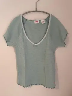 【リーバイス】ストライプ Vネック Tシャツ 半袖のサムネイル