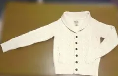 アイボリー ケーブルニット カーディガン Mサイズ
