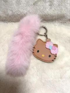 ハローキティ キーホルダー ファー付き