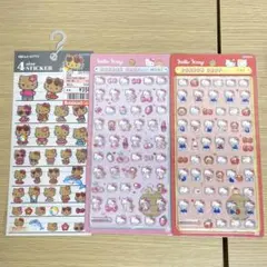 【正規品】キティ 赤 ピンク ボンボンドロップシール ミニ 4サイズステッカー