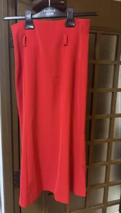 ⭐︎未使用⭐︎ Boutique Moschino レッド フレアスカート ベルト付のサムネイル