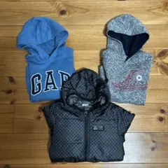 GapKids他サイズ120cm トレーナー2枚 & 中綿ジャケット3枚セット