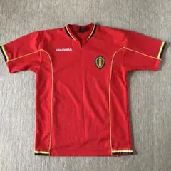 【美品/日本製】90s ディアドラ ベルギー代表 ユニフォーム 1997-98 美品/希少】90s ディアドラ ベルギー代表 ユニフォーム 1997-1998