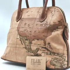 【美品 高級◎】プリマクラッセ ハンドバッグ 地図柄 大人気 総柄