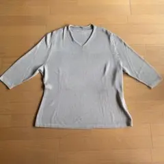 美品　日本製　BCami BC ビスケー　グレージュ　5部袖　ニットのサムネイル