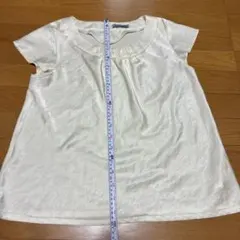 【美品】ANNE KLEIN 13 ★2分袖ブラウス アイボリーのサムネイル