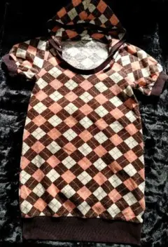 OLIVEdesOLIVE(オリーブデオリーブ) フード付き半袖ニットワンピース