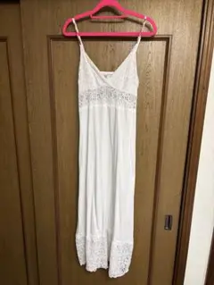 intimissimi ロングキャミワンピース レース スリップドレス　ホワイト