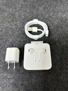 Apple 有線イヤフォン・充電器・USBライトニングケーブル（未使用）