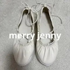 merry jenny レースアップギャザー厚底シューズ 白 23.5 サイズMのサムネイル